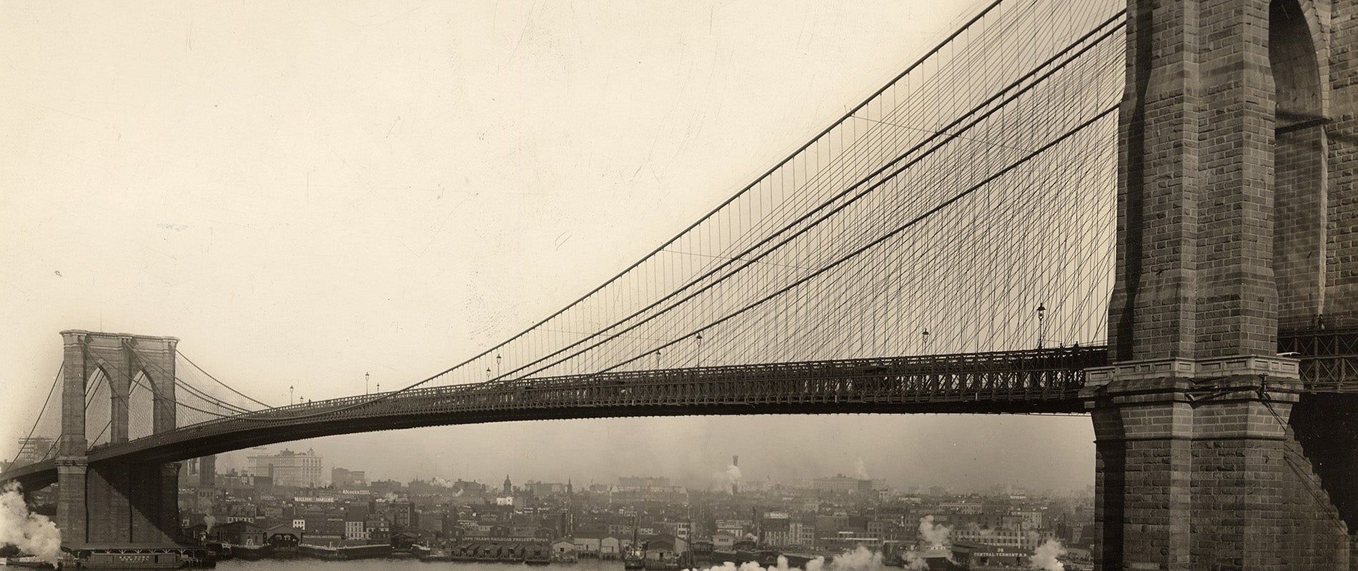 Historical photo of the Brooklyn Bridge