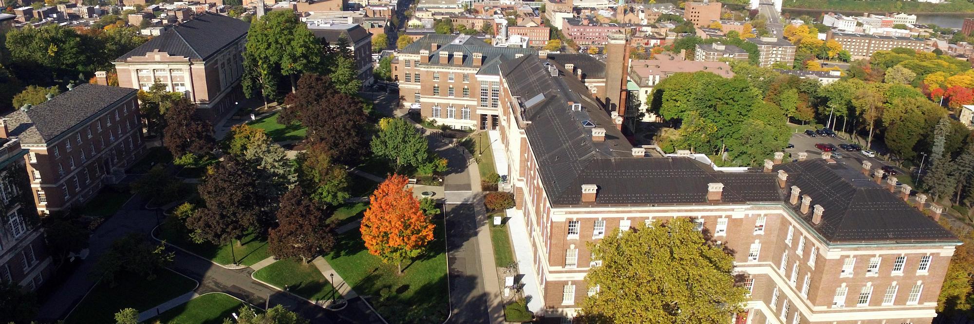 Aerial view of campus