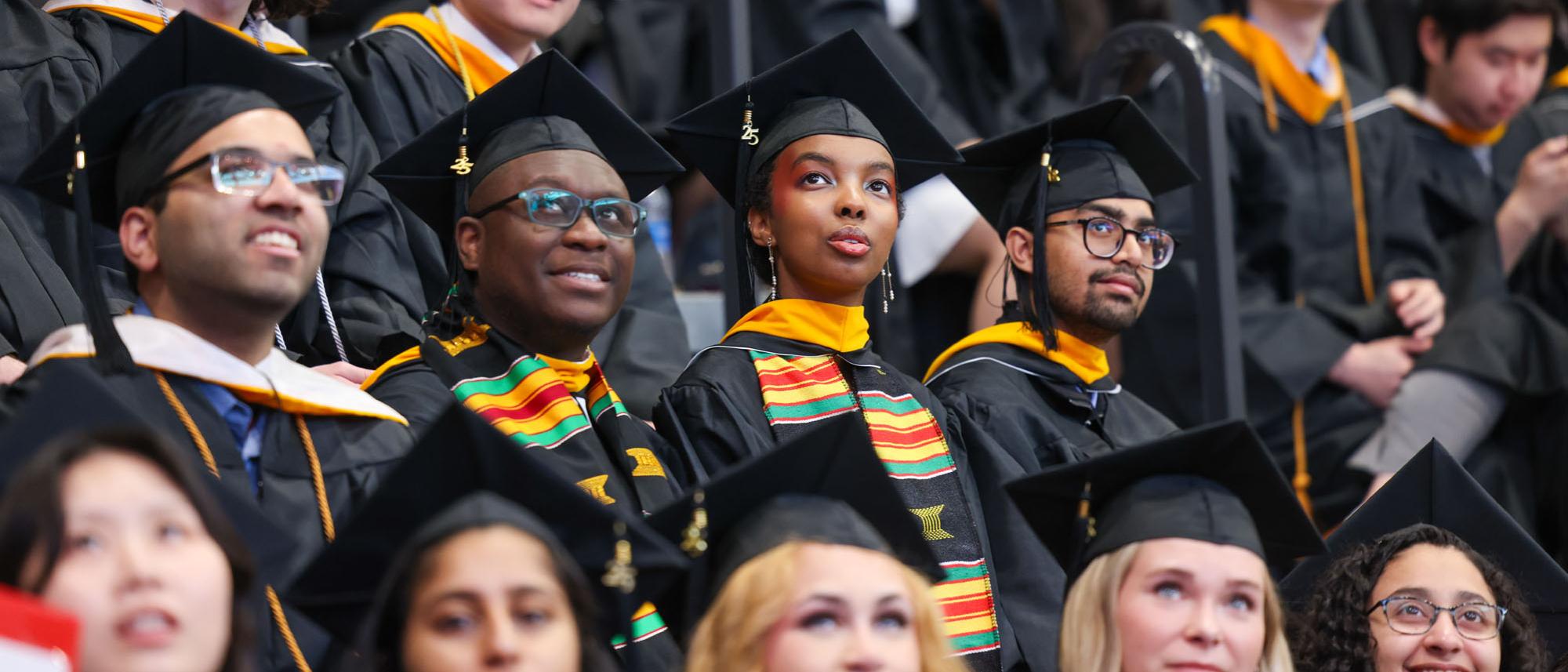 Students wearing Kente Stoles at RPI Commencement